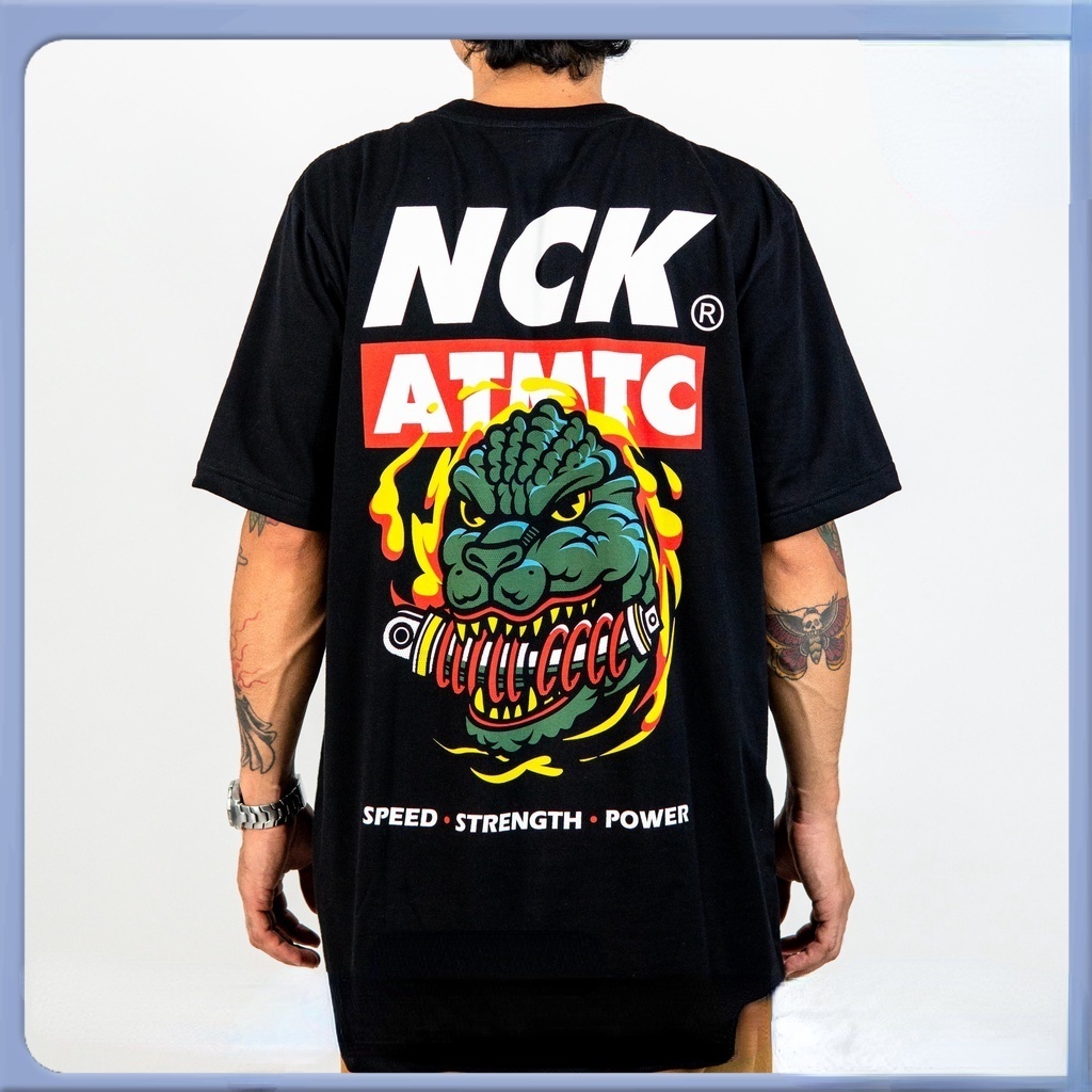 Automatic ₪Nick ”Godzilla Shock” Black T-shirt for men