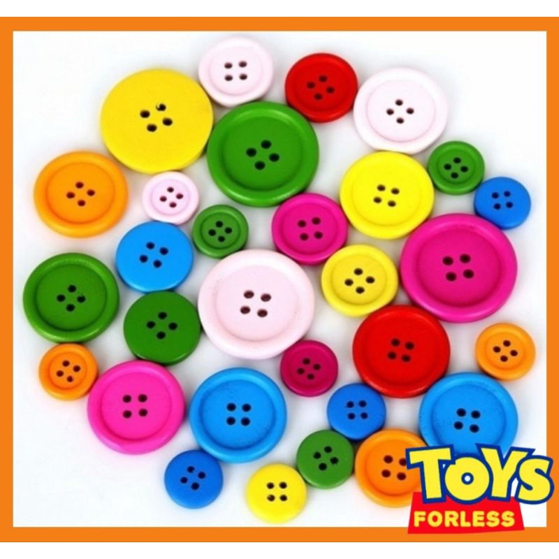 Assorted Buttons for Arts & Crafts Sensory Plays Montessori Learning ...