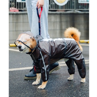 Upgraded Dog Raincoat Four-Legged Waterproof All-Inclusive Teddy Pet Raincoat Medium Large Dog Small #9