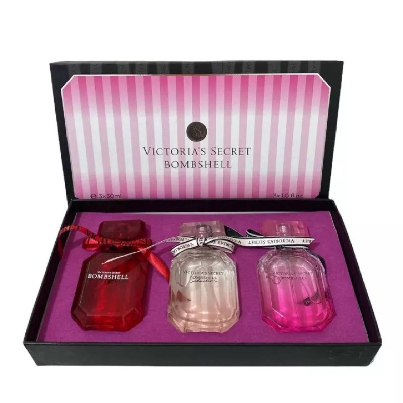 Victoria's Secret Bombshell 3in1 Mini Perfume Gift Set (30ml each) (US ...