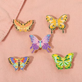 Fashion Colorful Butterfly Brooch Pin Lapel Butterfly Enamel Badge Lapel Pin Jewelry Accessories Gift for Friends #9
