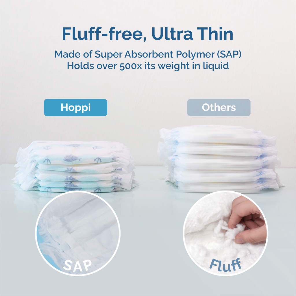 Hoppi AirDream Tape Diapers 66's (NEWBORN) Pack of 1