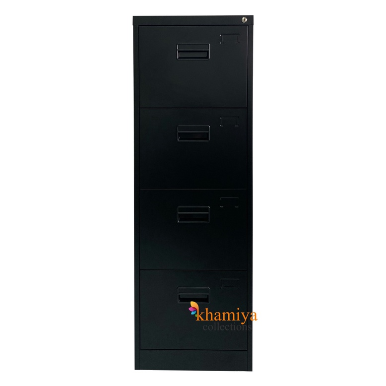 VFC 4 DRAWER BLACK Vertical Filing with keylock, Steel Office