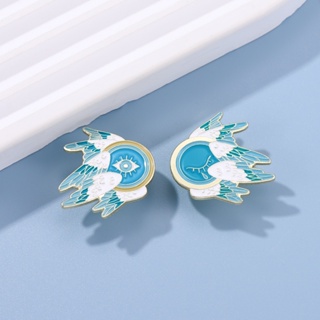Artistic Blue Devil Eyes Enamel Lapel Pin Brooch Creative Wings Eyes Badge Pins Jewelry Accessories Gift for Friends #1
