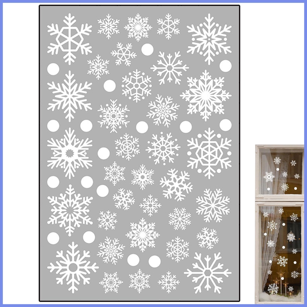 Snowflakes Stickers Christmas Windows Decals Stickers White Christmas
