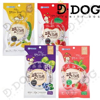 【 FORCANS 】 Korean brand 105g Organic Fruits Pet food dog desert Pear, Apple, Mango flavors  7 sticks in 1 pack /bundle promotion 3 pack