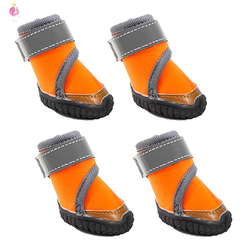 Dog Boots Waterproof Dog Shoes for Outdoor with Trim Rugged AntiSlip