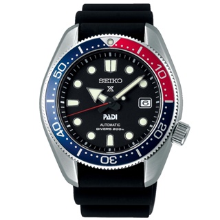 Seiko PADI Automatic Divers Date Display Water Resist 200m Black Red Frame Black Rubber Strap Watch #7