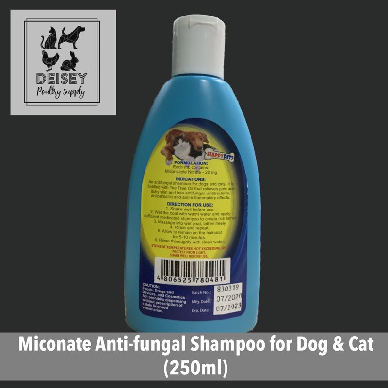 Miconazole Nitrate Miconate Shampoo for Dog & Cat (250ml) Shopee