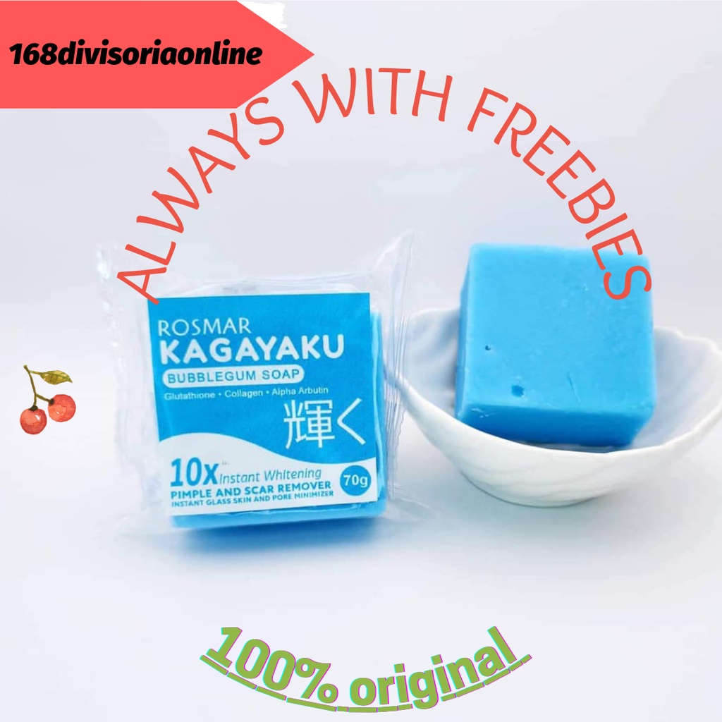 Rosmar Kagayaku BUBBLEGUM Scent Instant Whte Soap Pimples & Scar