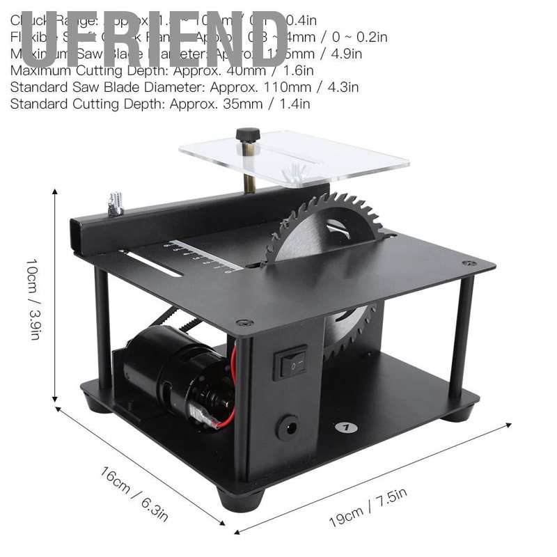 DIY Standard Wood Lathe Mini Machine Polisher Table Saw Cutting With Power