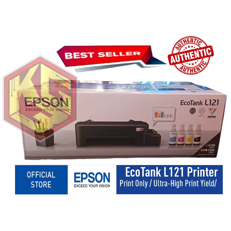 Epson Ecotank L121 A4 Ink Tank Printer Cartridge Free Print Only System 664 Bottle Shopee 1611