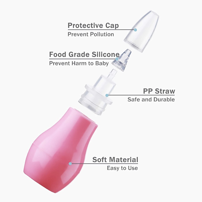 Silicone Baby Nose Cleaner Pump Infant Sucker Newborn Baby Nasal Aspirator Cleaner Anti-backflow