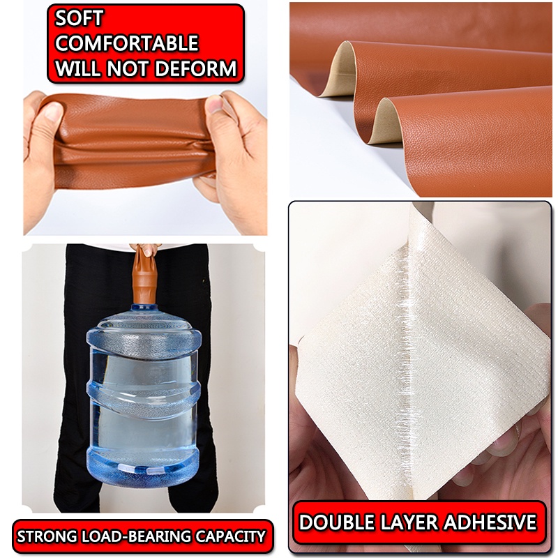 COD 20cmX50cm Leather Patch Stickers No Ironing Sofa Repair PU Fabric Self Adhesive Waterproof