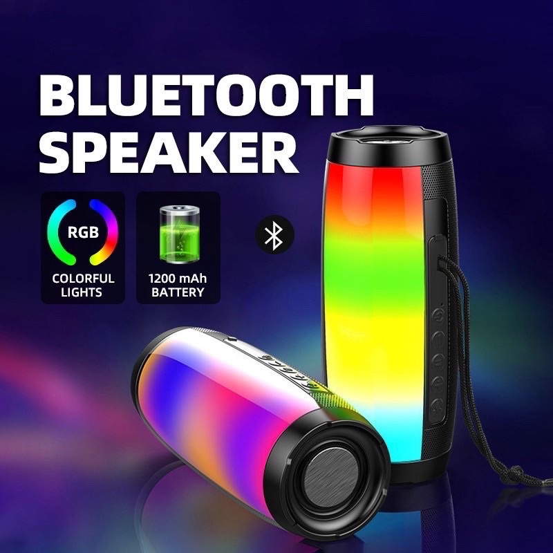 BT-1202 RGB Wireless Bluetooth Speaker Mini Bass Stereo Surround ...