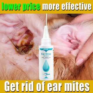 100% Authentic Pet Ear Drop Cat Dog Mites Odor Removal Ear Drops Infection Solution Treatment