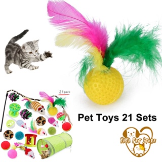Pets Cat Toys Mouse Shape Balls Shapes Kitten Love New Pet Toy Dog 21pcs/ Set