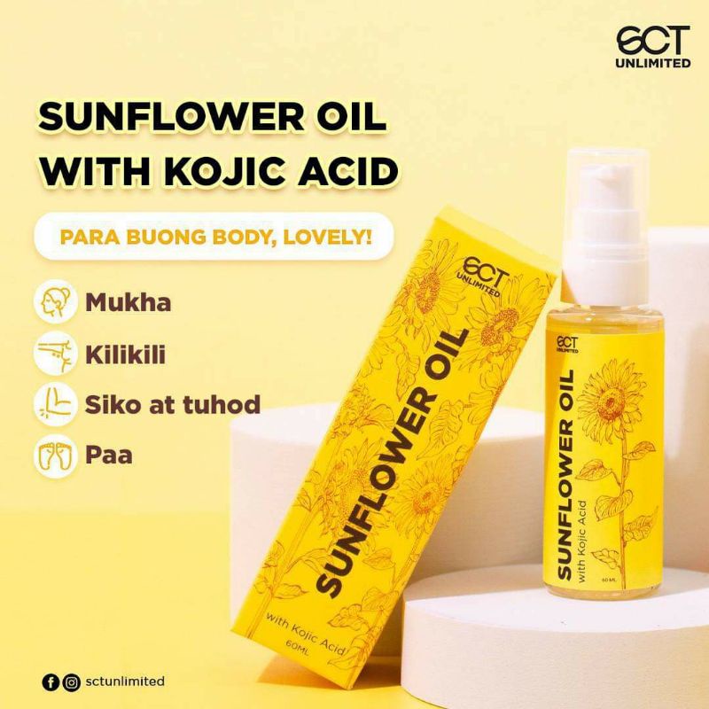 Sunflower Oil with Kojic Acid 60ml By SCT Unlimited Shopee