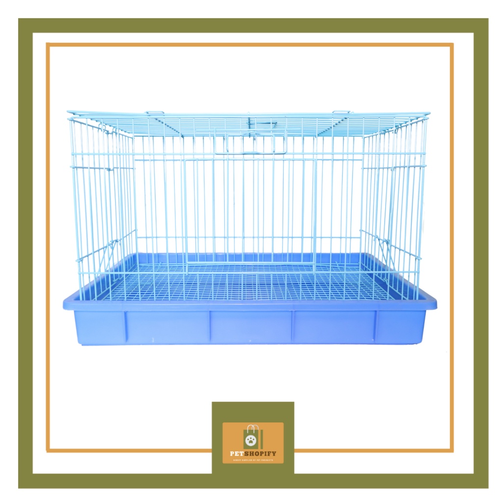 FOLDABLE PET CAGE WITH DETACHABLE TRAY FOR RABBITS, HAMSTERS, GUINEA