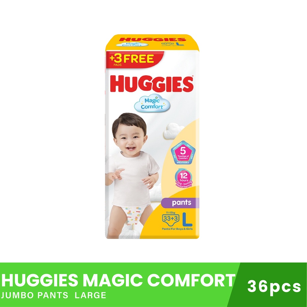 HUGGIES Magic Comfort Jumbo Pants Large 36 pcs Shopee Philippines