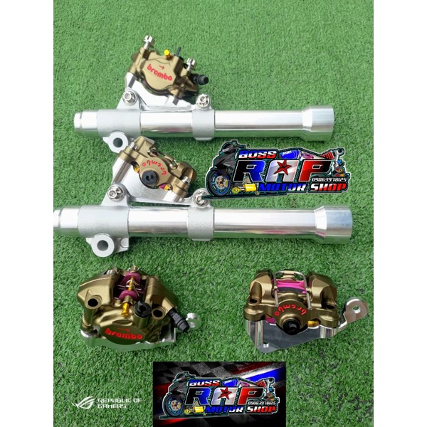 Brembo Caliper Turtle Back & Doraemon With Bracket Wave125 (20a Copy