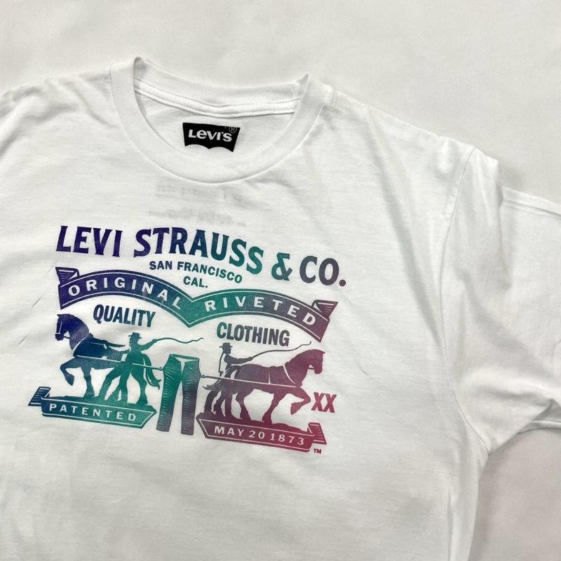 Levis Strauss Logo Plastisol Screen Printing Cotton Combed 30s T Shirt ...