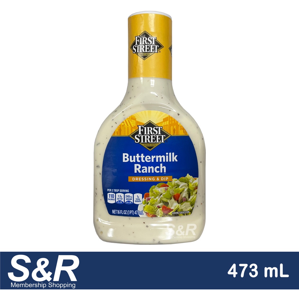 First Street Buttermilk Ranch Dressing & Dip 473mL Shopee Philippines