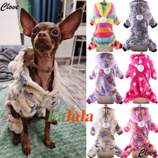 Dog Clothes Pajamas Fleece Jumpsuit Winter Dog Clothing Four Legs Warm Pet Clothing Outfit Small Dog Star Costume Apparel TXOQ