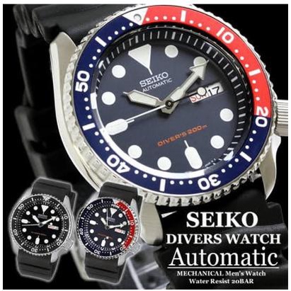 MM Seiko Divers WATERPROOF DOUBLE DATE Stainless buckle Automatic movement  Watch Powered by Battery | Shopee Philippines