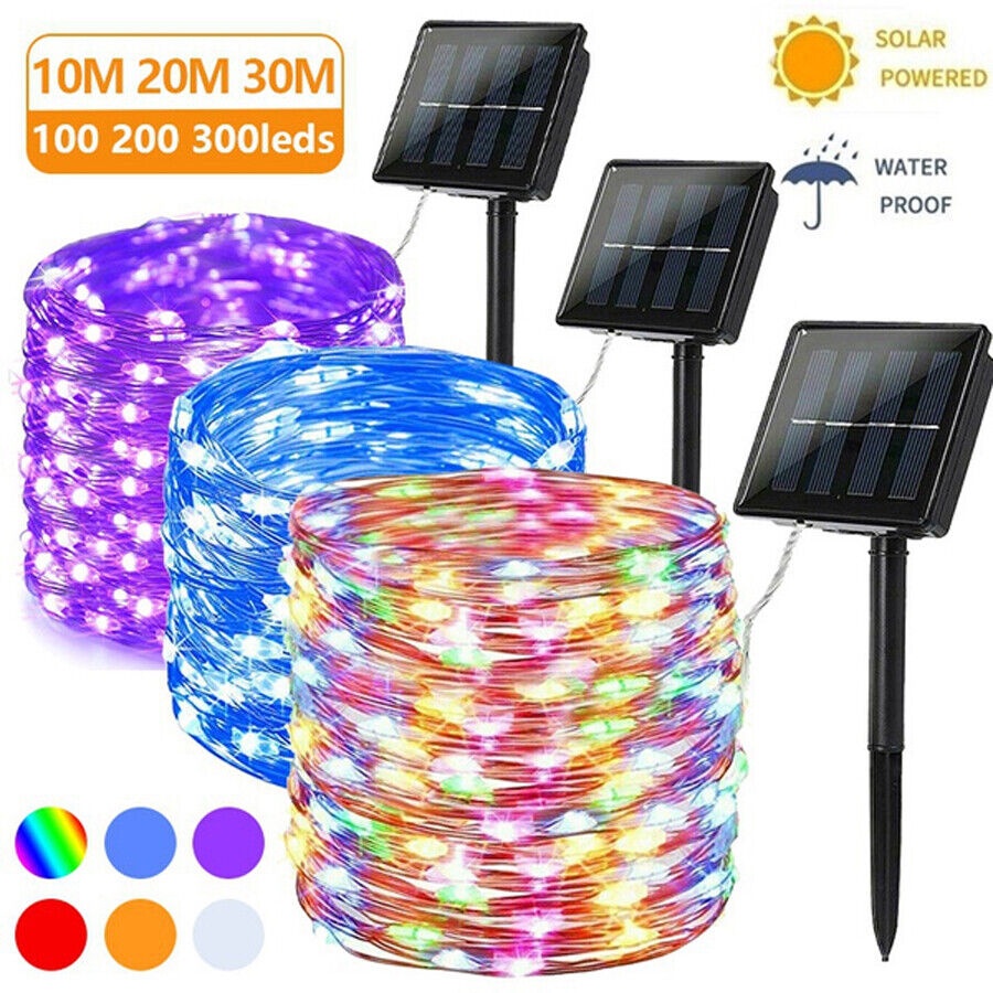 [Ready Stock] Solar String Fairy Lights Outdoor Waterproof 22M/32M 200