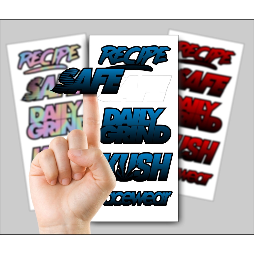 Safe, Kush, recipe Sticker Set Printed Glossy Pred Cut,Dye Cut Decals ...