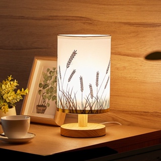 ❈™☸USB Led Night Light Bedside Table Lamp With Wooden Stands Home Decoration Gift Lampu Tidur !Mim