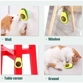 Catnip Wall Ball Rotatable Treats Toys Creative Avocado Catnip Ball Kitty Toys for Cats Licking Ball #3
