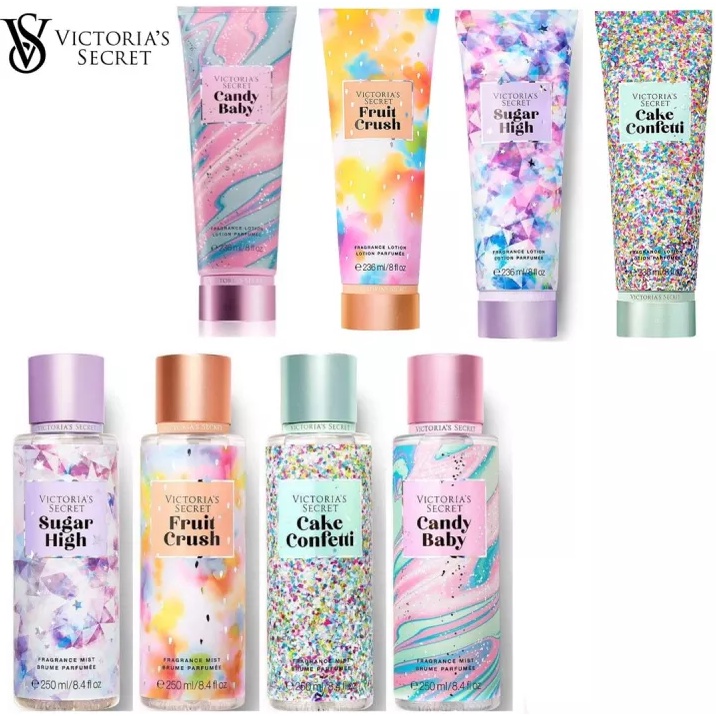 Victoria's Secret CandyBaby, CakeConfetti, FruitCrush, SugarHigh 250mL ...