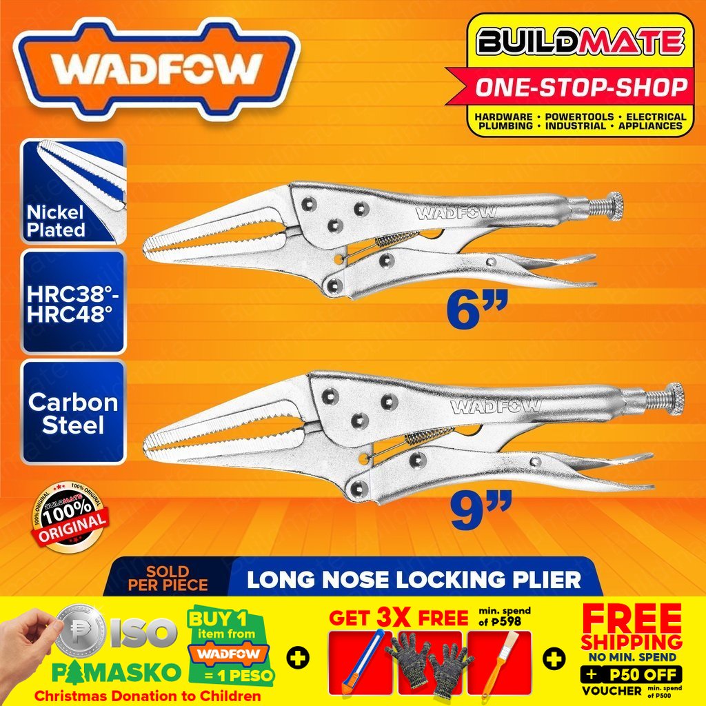 WADFOW Long Nose Locking Pliers 6" Inch 9" Inch [SOLD PER PIECE