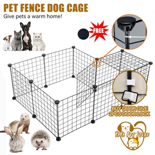 Dog Cage Stackable Pet Cat Rabbit Diy Metal Wire Kennel Extendable Fence