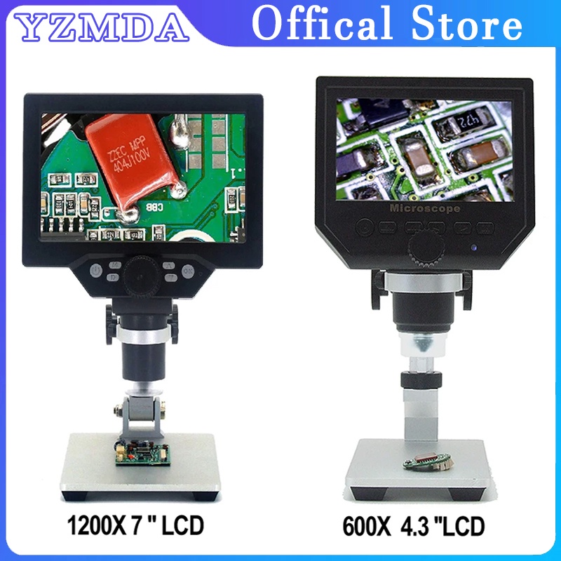 1200X 7inch Digital Microscope LCD Screen Video Electron Microscope