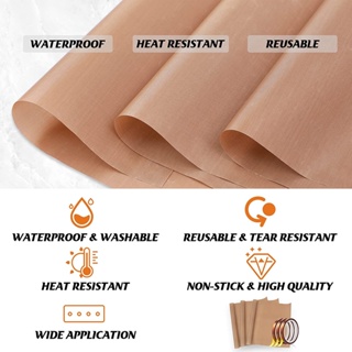 HTVRONT Teflon Sheets for Heat Press,3 Packs 12” x 16” Teflon Sheets with 3 Rolls Heat Tape for Sublimation,Non-Stick Teflon Sheet Heat Resistant #4