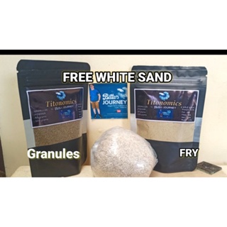 FREE WHITE SAND + 2 titonomics Fishfood FRY & Granules
