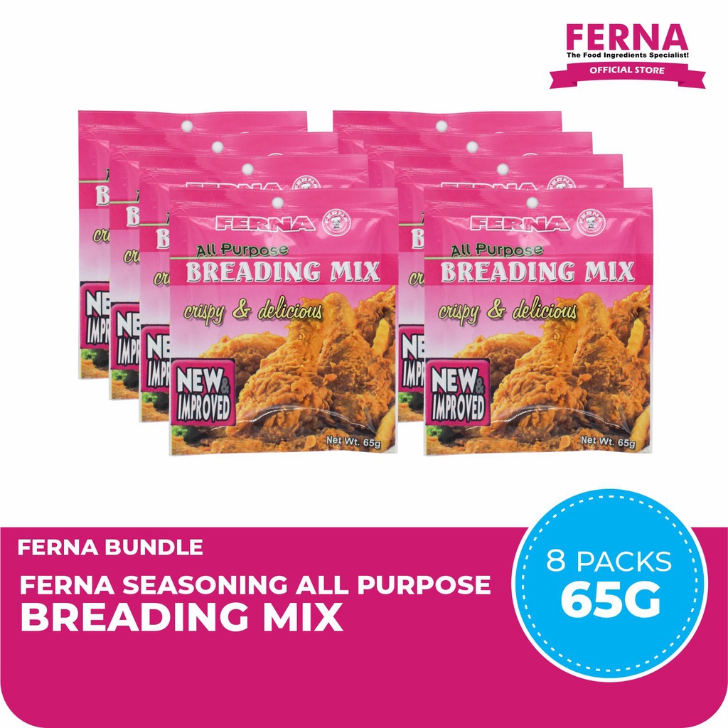 Ferna Seasoning All Purpose Breading Mix 65g Fgc6000790 (Bundle x 8