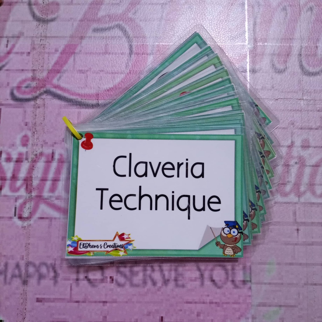 Laminated Claveria Technique Flashcards Shopee Philippines