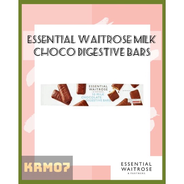 ESSENTIAL WAITROSE Milk Choco Digestive Bars (10pcs/pack) Shopee Philippines