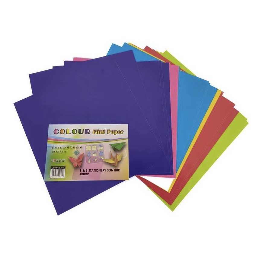 Origami Colour Flint Paper For DIY Craft 1 pack 30 sheets Shopee