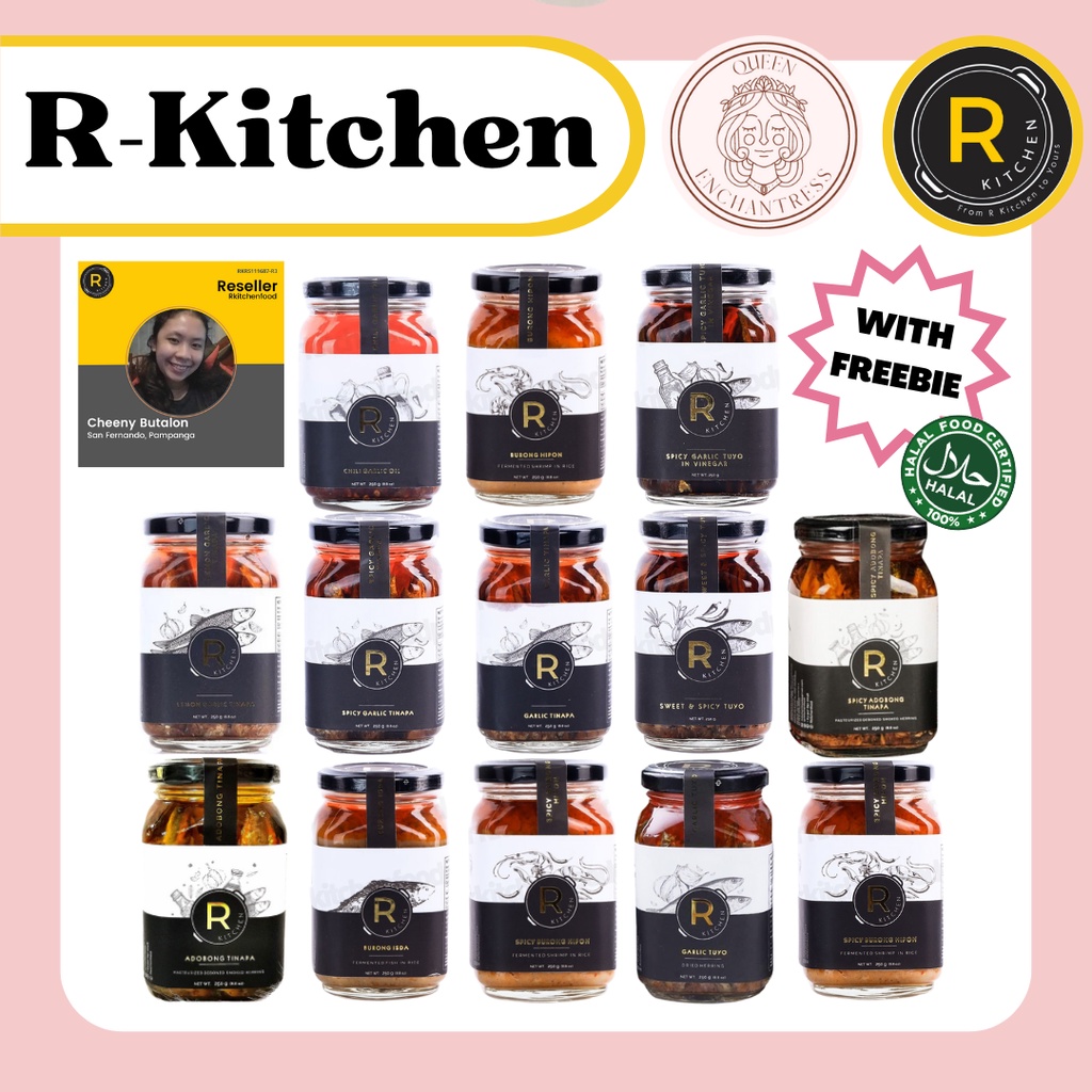 R Kitchen Chili Garlic oil, Garlic Tuyo, Sweet & Spicy Tuyo, Spicy