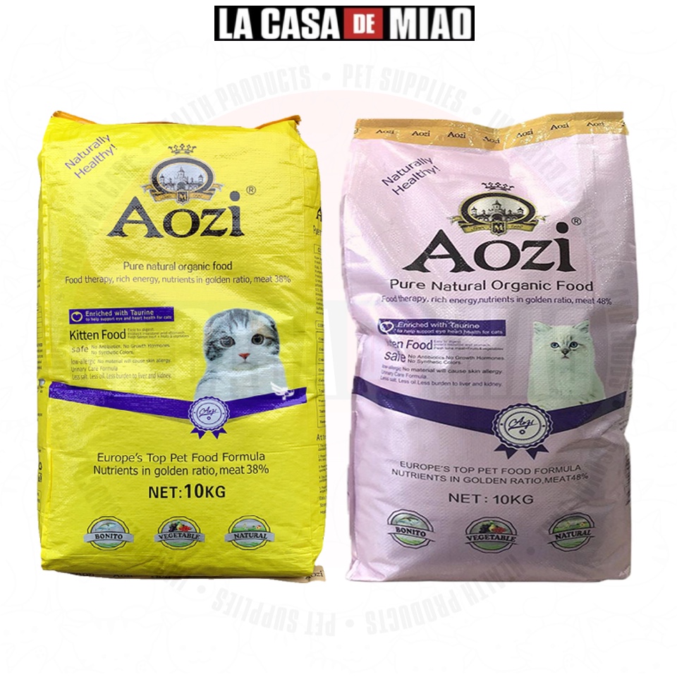 Aozi Kitten Pure Natural Organic Food - Original Package 10kg | SALMON ...