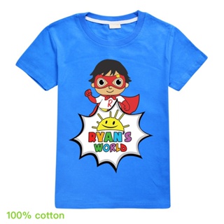 New Ryan Toys Review Cartoon Pattern Printing Kids 100% Cotton O-Ne T-Shirt Boys Summer Tee Shirt Tops Girls Clothes C #3