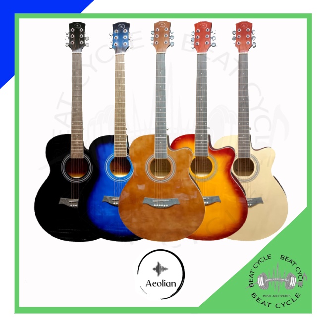 Aeolian 40 inches Acoustic Guitar High Glossy with Builtin Equalizer