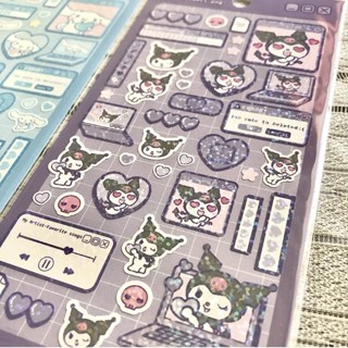 Sanrio Goo Card Sticker Kuromi Laser Cartoon Handbook Material