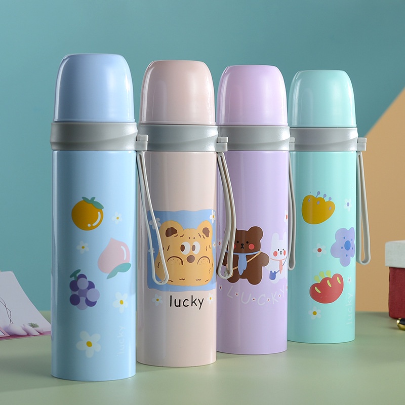 TERMOS We Bare Bears Vacuum Thermos/Stainless Cute Character Thermos ...