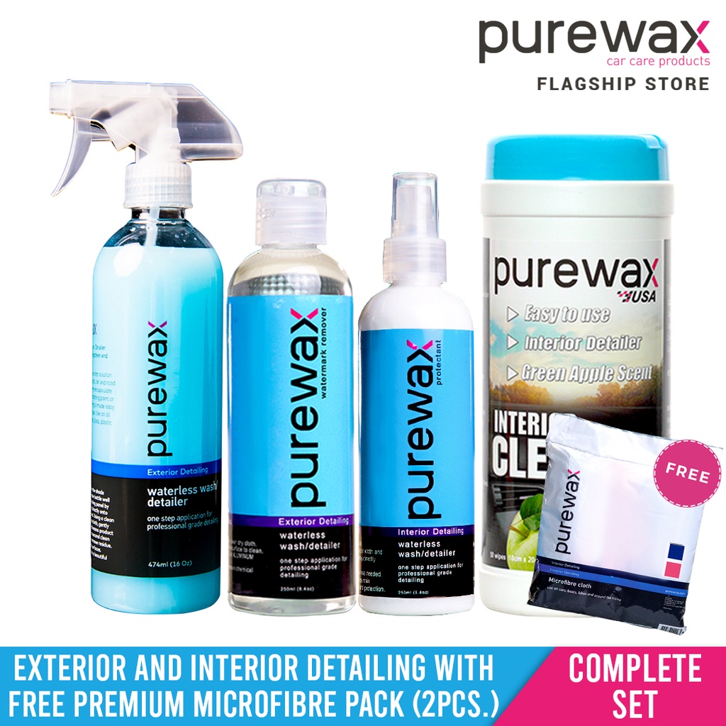 PureWax COMPLETE SET FREE PureWax Premium Microfibre (2pcs.) Shopee